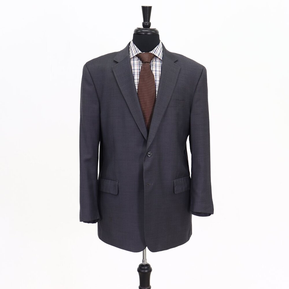 Jos. A. Bank 44R Gray Solid 2-Button Sport Coat Blazer Jacket G321